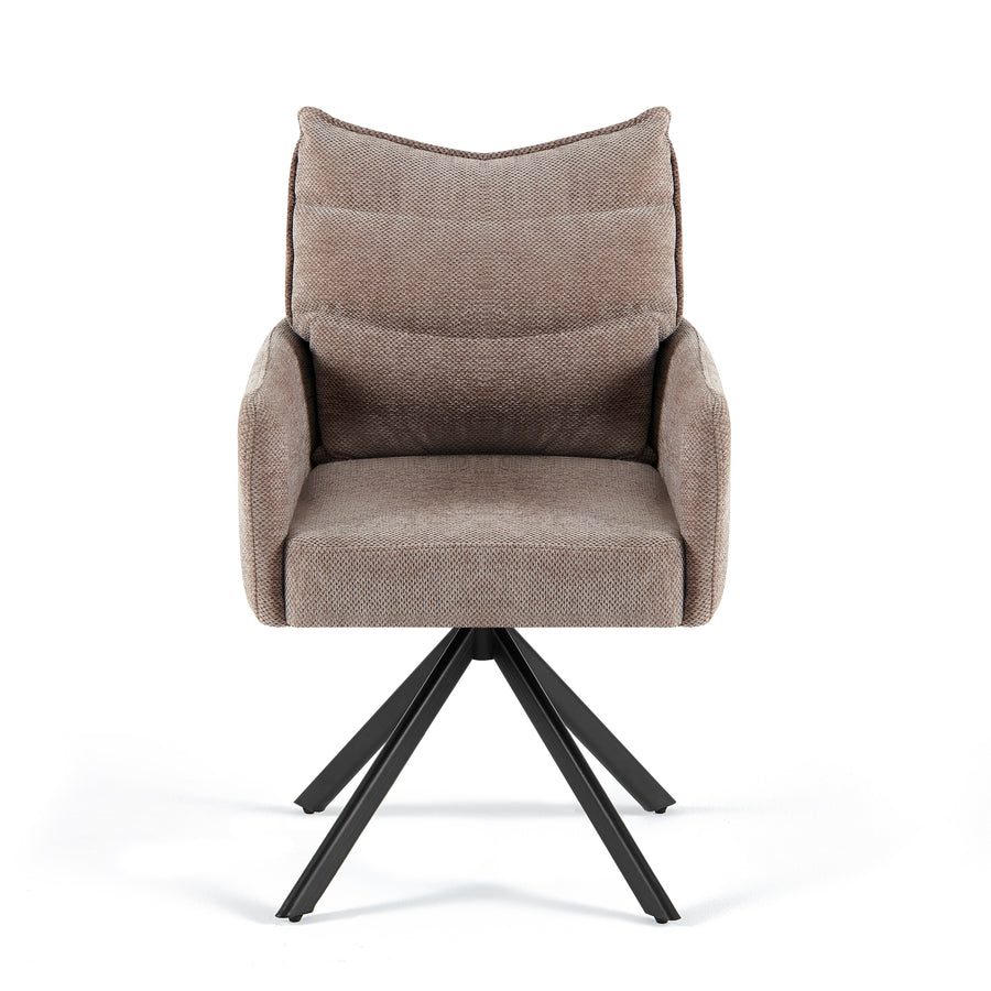 Chaise pivotante Plush 6325, assise 360° et pieds en acier