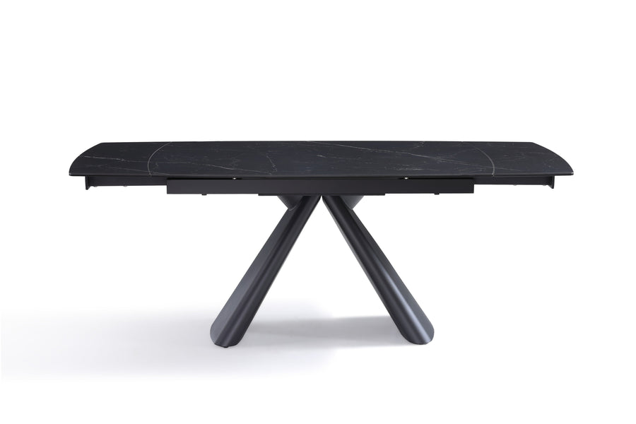Table à manger Clarity, plateau céramique extensible