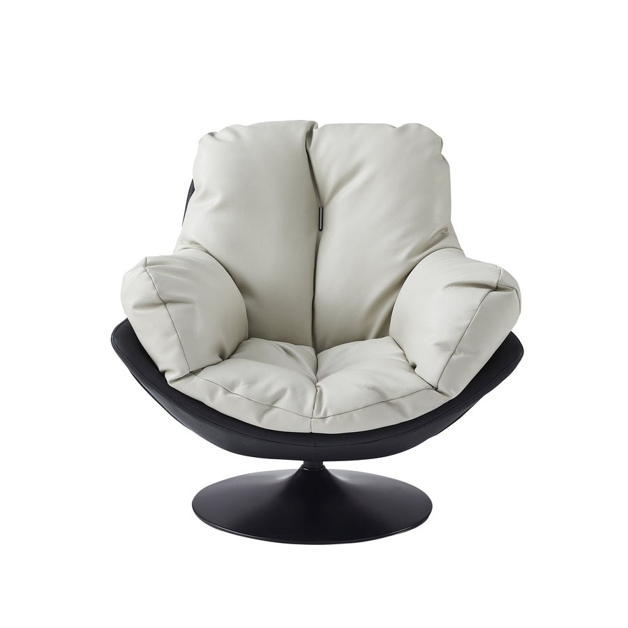 Fauteuil pivotant M-276, en similicuir et acier