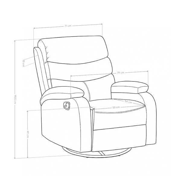Fauteuil pivotant Legacy, en similicuir et acier