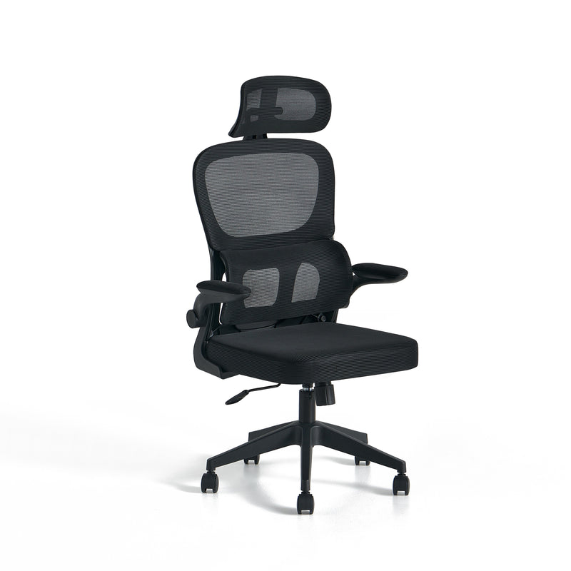 Fauteuil de bureau 889, ergonomique et réglable, Noir
