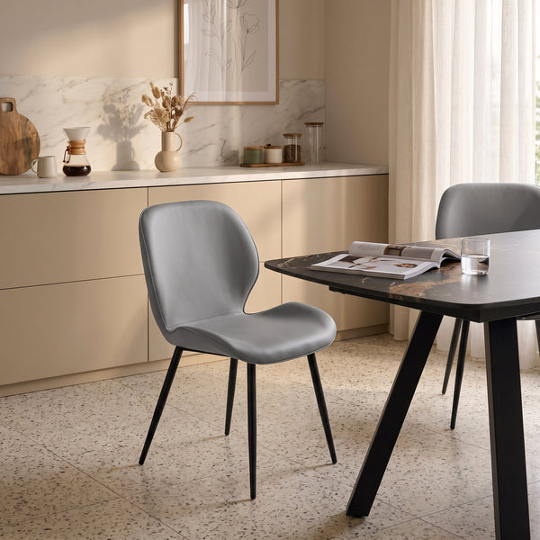Chaise de salle à manger Lusso 6131, en simili cuir