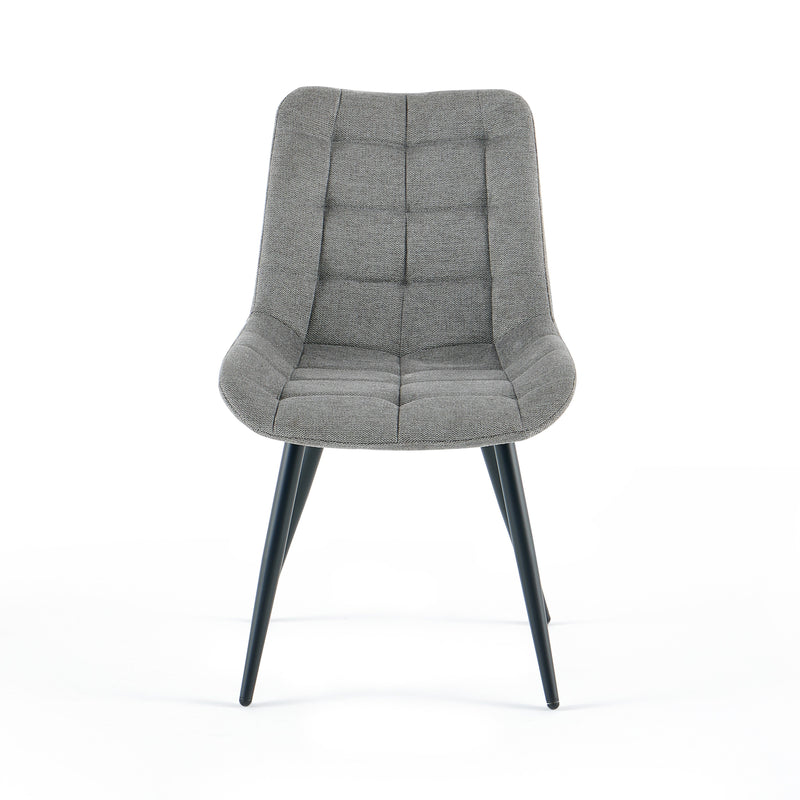 Chaise de salle à manger Avanti, assise rembourrée, Gris clair
