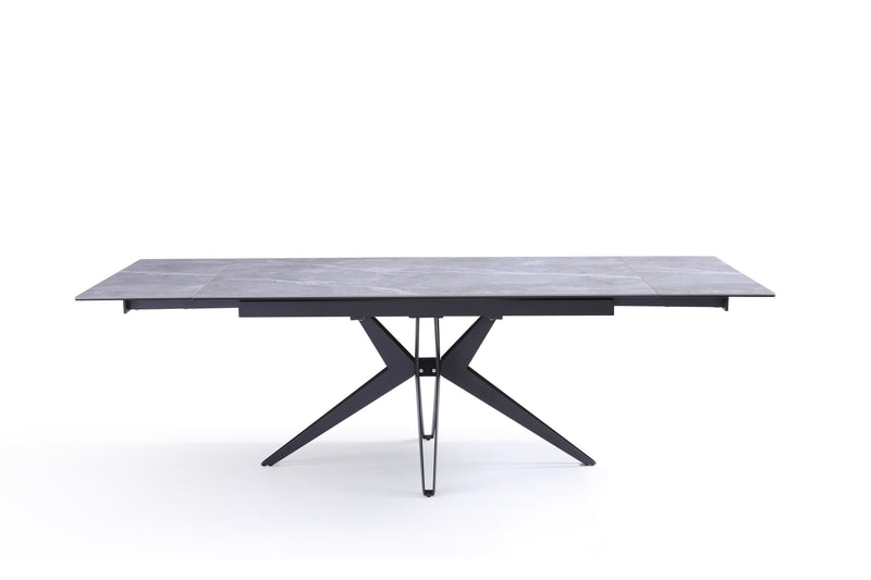 Table à manger Sorrento, extensible 160-240x90 cm, Gris
