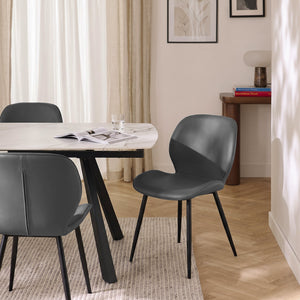Chaise de salle à manger Lusso 6131, en simili cuir