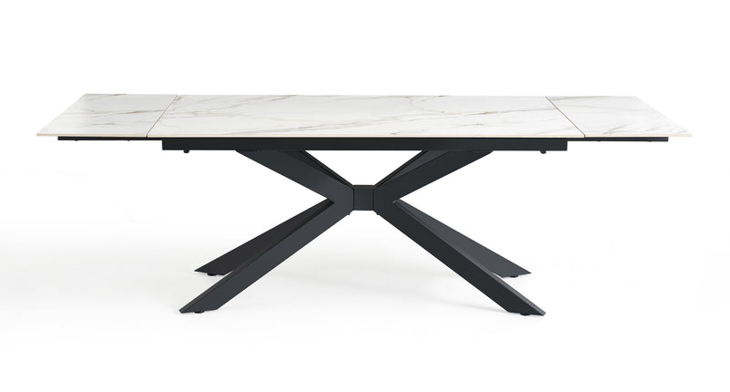 Table à manger DT-6006, céramique extensible 160–240x90 cm, Blanc

