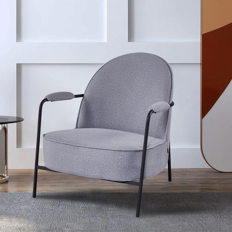 Fauteuil relax Napoli, pieds en acier, Gris
