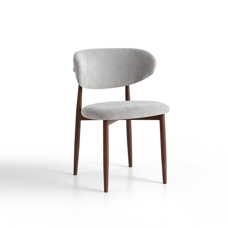 Chaise de salle à manger 6083, rembourrée style loft, Gris clair

