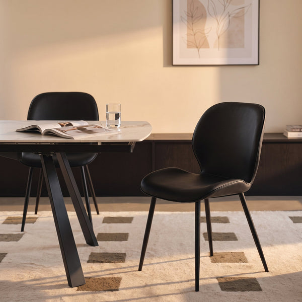Chaise de salle à manger Lusso 6131, en simili cuir