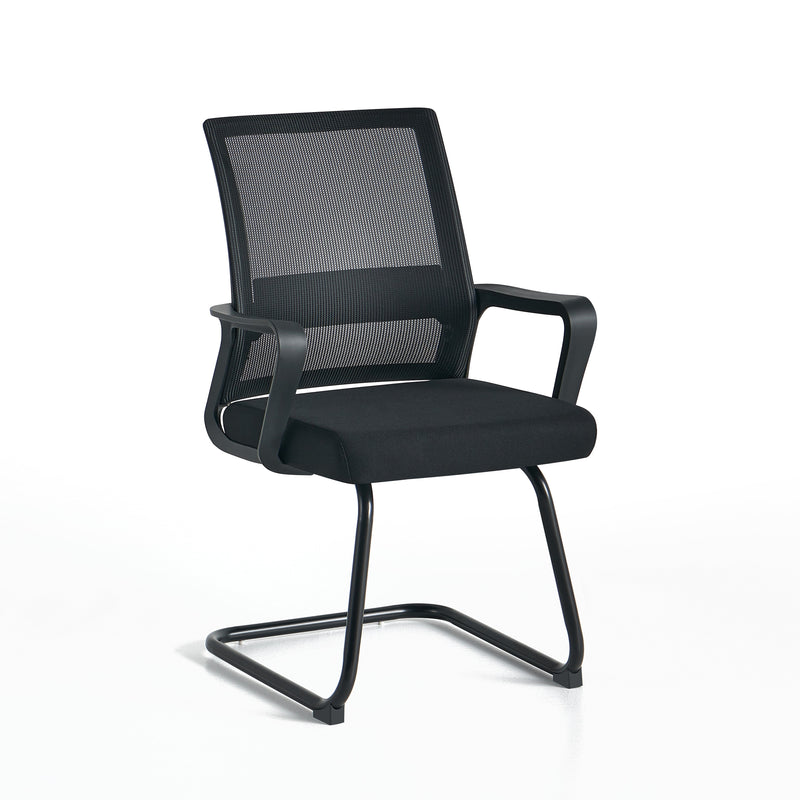 Chaise de conférence 287, ergonomique en maille mesh, Noir
