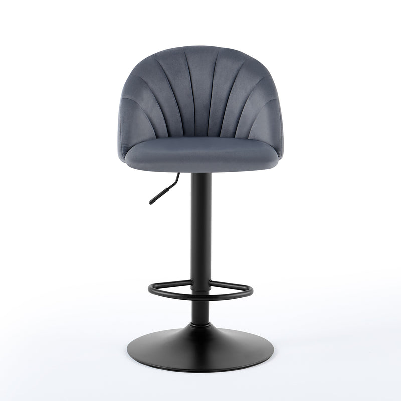 Tabouret de bar DR259, pivotant et réglable, Gris
