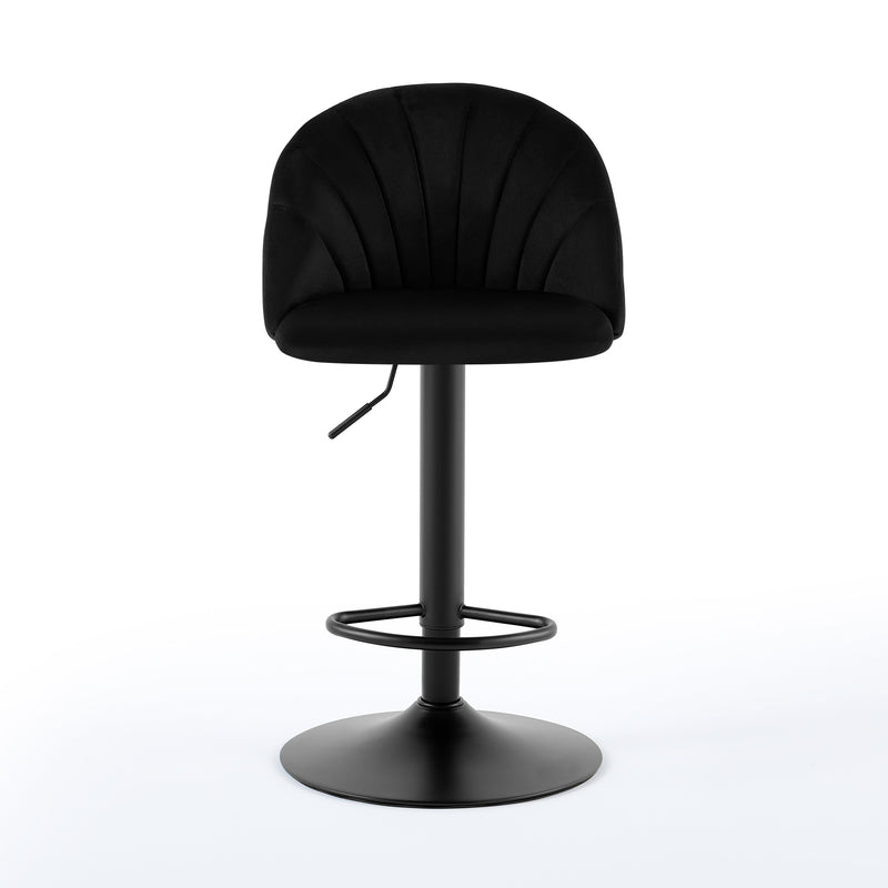Tabouret de bar DR259, pivotant et réglable, Noir
