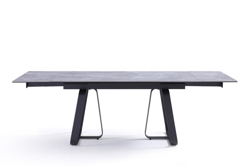 Table à manger Lerici, céramique extensible 160–240x90 cm, Gris
