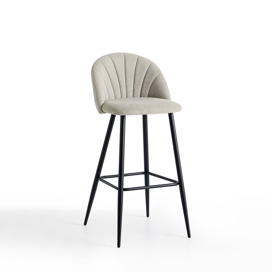 Tabouret de bar SK19, rembourré pieds en métal