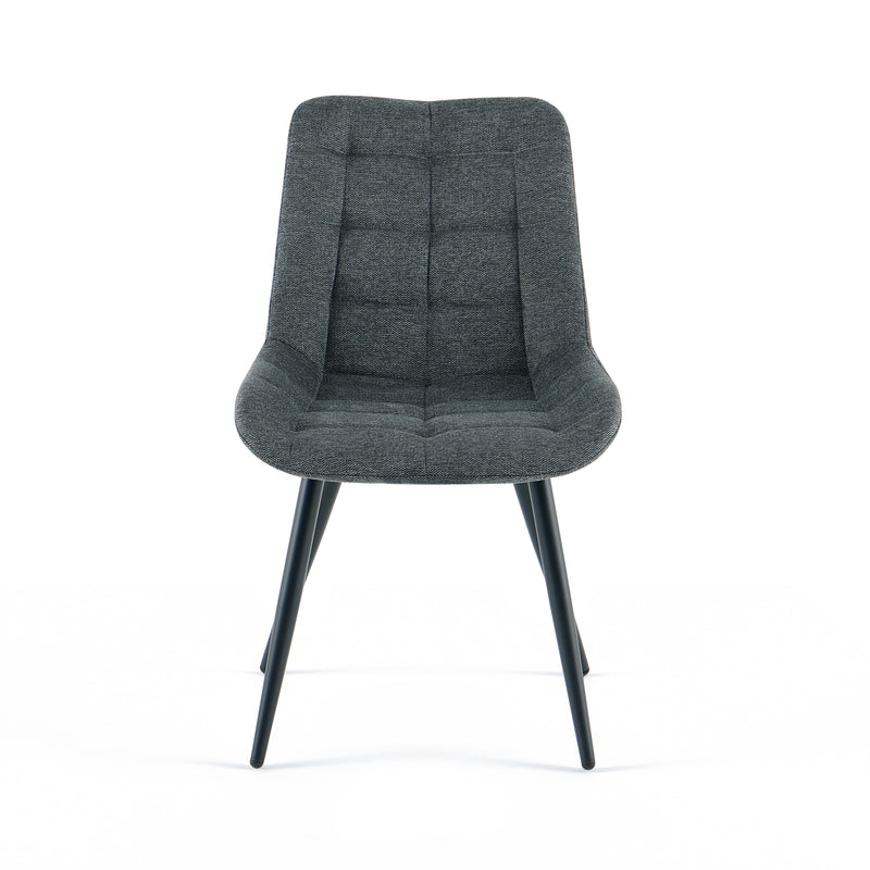 Chaise de salle à manger Avanti, assise rembourrée, Gris foncé
