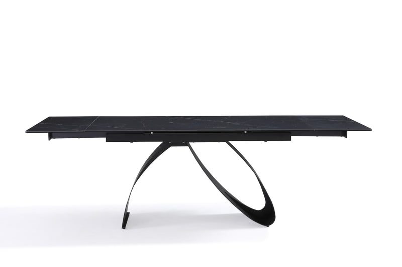 Table à manger Camogli, céramique extensible, Noir
