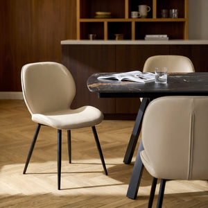Chaise de salle à manger Lusso 6131, en simili cuir