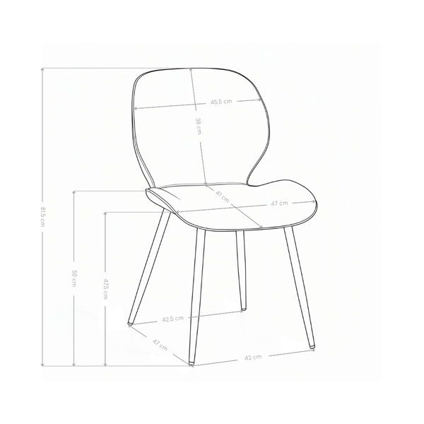 Chaise de salle à manger Lusso 6131, en simili cuir
