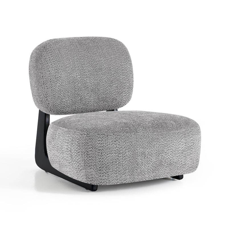 Fauteuil relax ZZXQY, en tissu et piètement en métal, Gris clair
