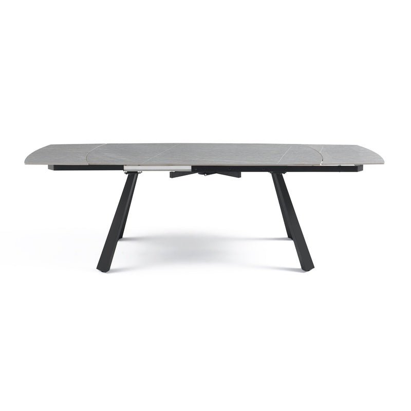Table à manger Light, extensible en céramique, Gris

