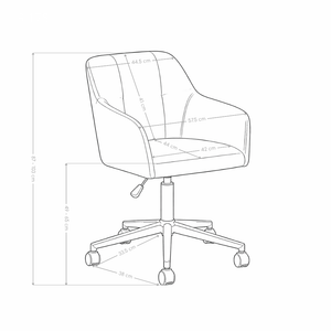 Chaise de bureau 9-178, pivotante et réglable en hauteur