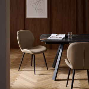 Chaise de salle à manger Lusso 6131, en simili cuir