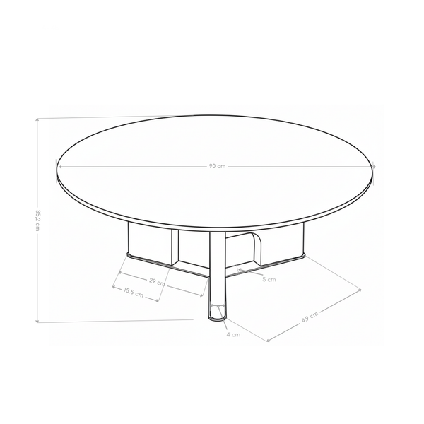 Table basse Grace, marbre naturel 90x90 cm