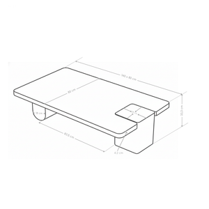 Table basse Unity, marbre naturel 140x80 cm
