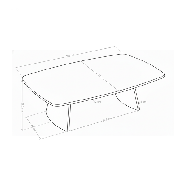 Table basse Munich, marbre naturel 130x80 cm