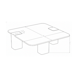 Table basse Stockholm, marbre naturel 100x100 cm