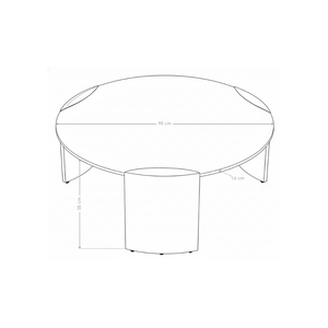 Table basse PRAGUE, ronde en pierre naturelle