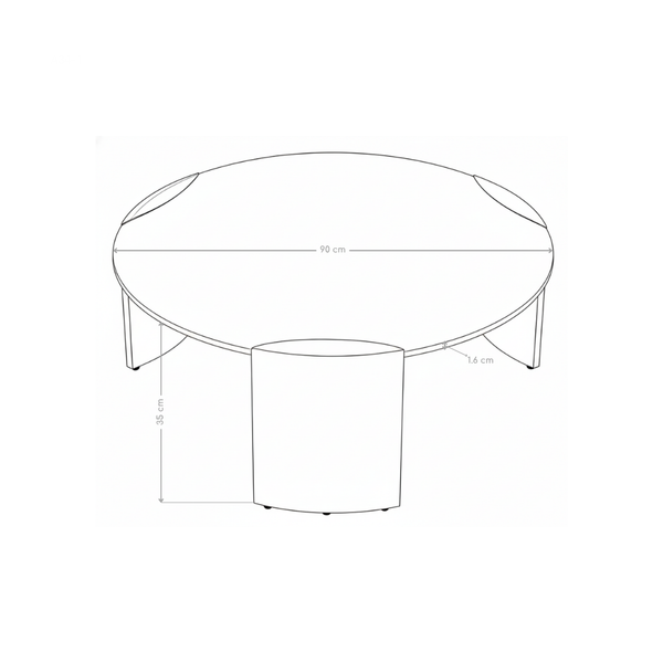 Table basse PRAGUE, ronde en pierre naturelle
