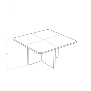Table basse carrée Wave, marbre naturel 80x80 cm