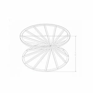 Table basse FLOW, ronde 80 cm en verre trempé