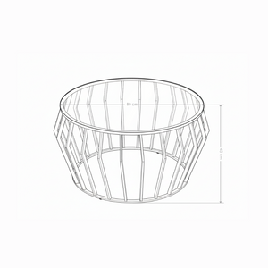 Table basse FORM, ronde 80x45 cm verre trempé