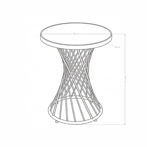 Table ronde SDT2530, Ø60 cm plateau marbre
