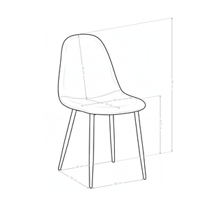Chaise de salle à manger Velvet DR254, velours et acier