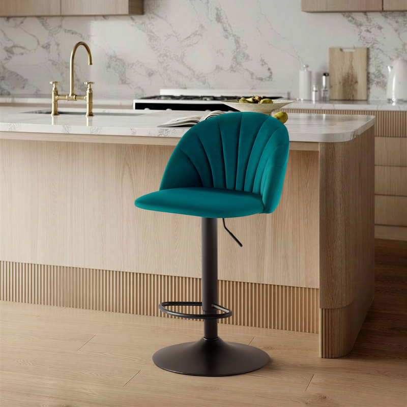 Tabouret de bar DR259, pivotant et réglable, Vert
