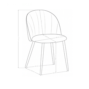 Chaise de salle à manger SK18, assise coquillage