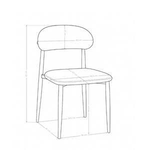 Chaise de salle à manger 2531, en velours style loft