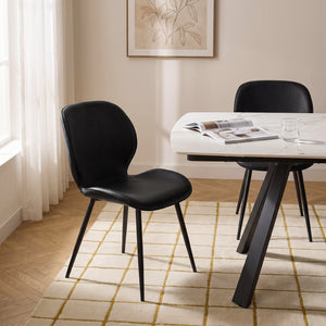 Chaise de salle à manger Lusso 6131, en simili cuir