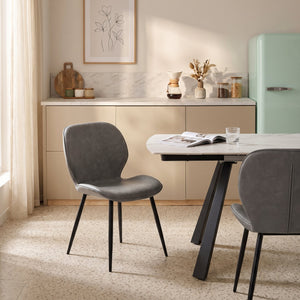Chaise de salle à manger Lusso 6131, en simili cuir