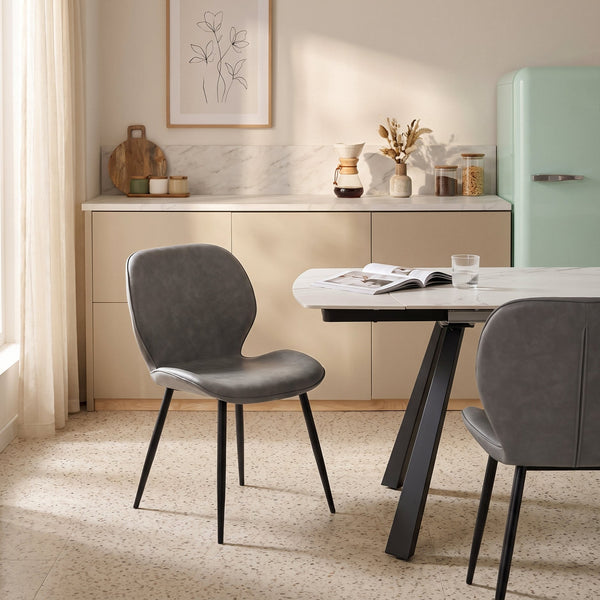Chaise de salle à manger Lusso 6131, en simili cuir
