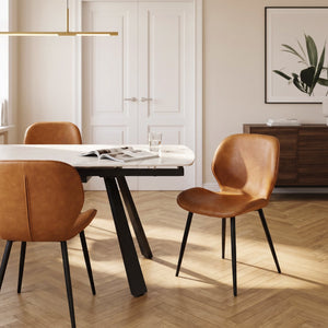 Chaise de salle à manger Lusso 6131, en simili cuir