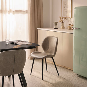 Chaise de salle à manger Lusso 6131, en simili cuir