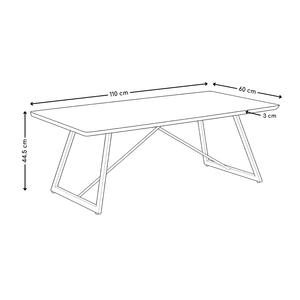 Table basse HT-05, rectangulaire 110x60 cm