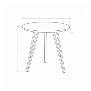 Table à manger ronde HT-15, Ø80cm style loft