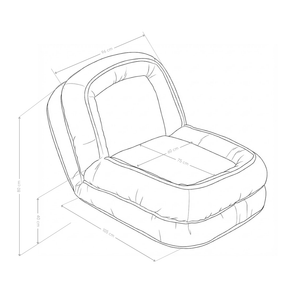 Fauteuil pivotant Elysium, tissu doux et capitonné