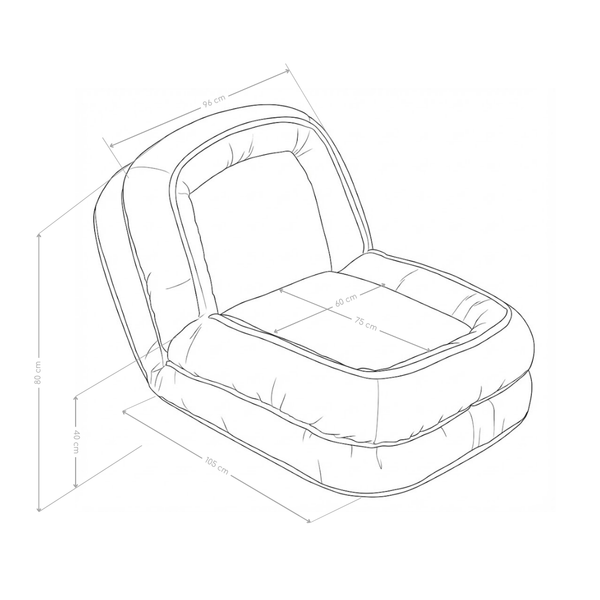 Fauteuil pivotant Elysium, tissu doux et capitonné