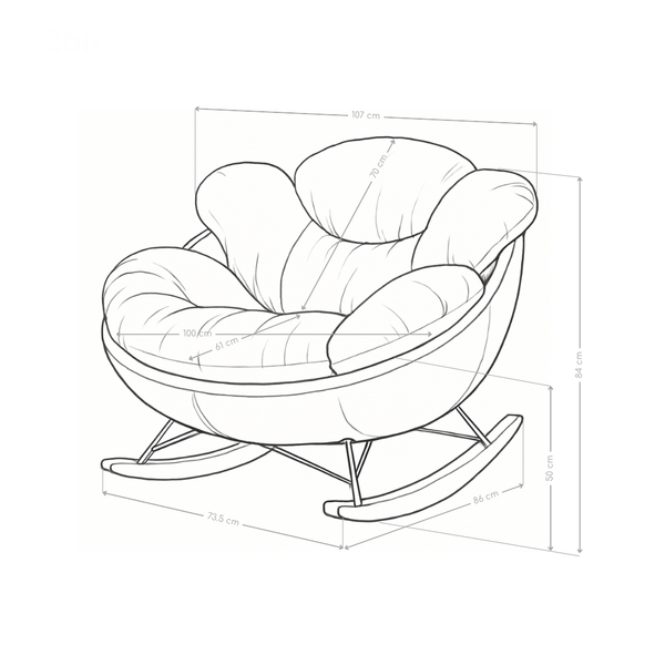 Fauteuil relax Padova, assise rembourrée